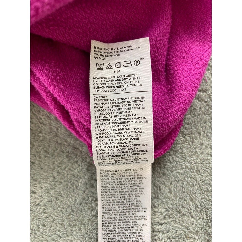 Athleta Coaster Luxe Sweatshirt Womens Medium Fuchsia Pink Thumbhole Pullover - Picture 11 of 11